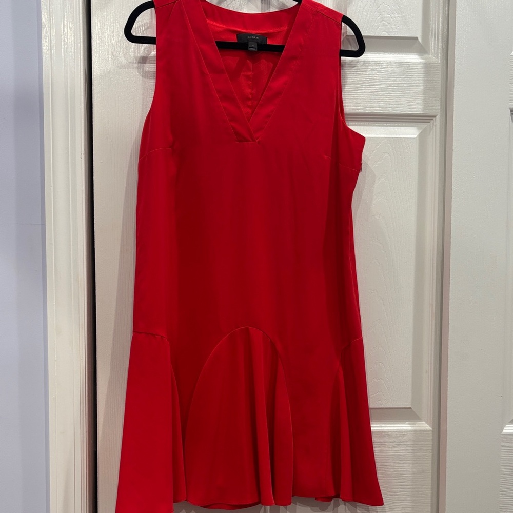J. Crew Red Midi Dress